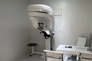 Cone beam CT scanner used for advanced 3D dental imaging